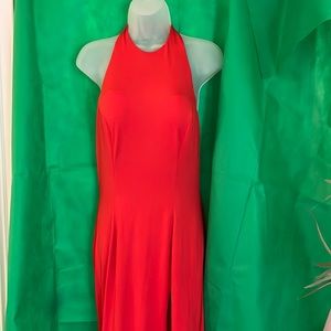Red pageant or prom dress